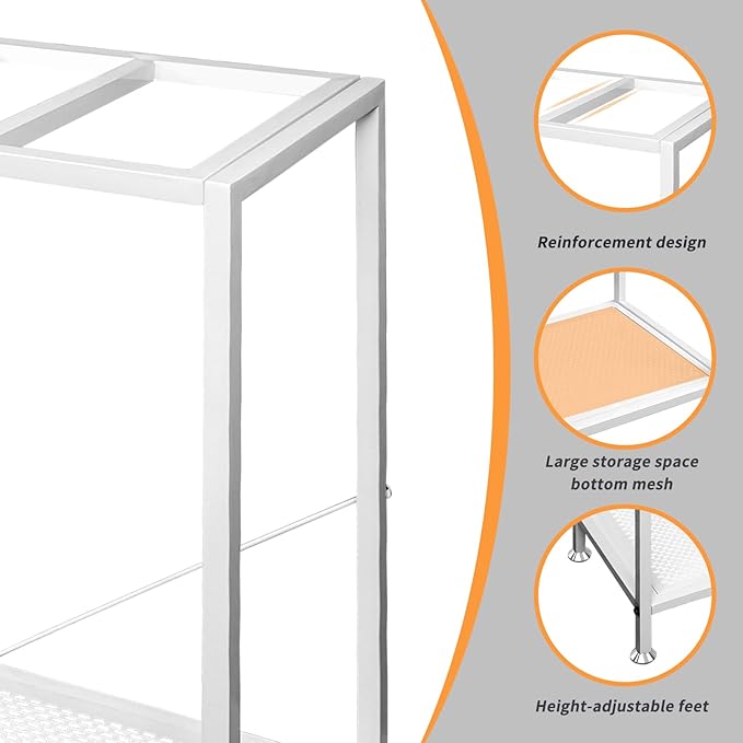 Fish Tank Stand: The Perfect 29 Gallon Metal Aquarium Stand Measuring 32.7" W x 13" D x 32.3" H to Fit Your Aquatic Display Needs.(29 Gallon-White)