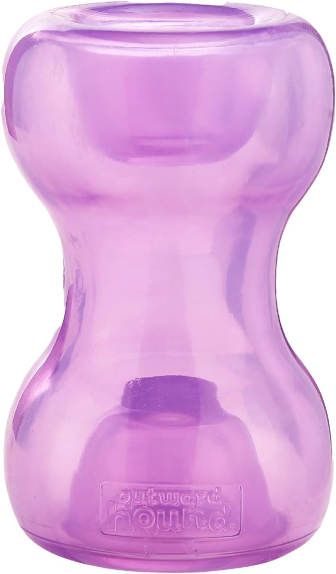 Outward Hound Double Snoop Interactive Treat Stuffer Durable Dog Toy, Dog Treat Toy, Purple