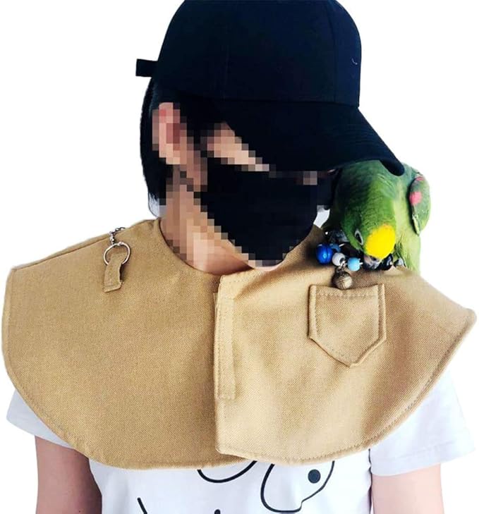 Bonaweite Pet Bird Shoulder Poop Protector, Anti-Bite Shoulder Pad Diaper Shawl for Parrot, Protective Anti-Scratch Arm Guard for Macaw African Budgies Parakeet Agapornis Fischeri Cockatiel Lovebird