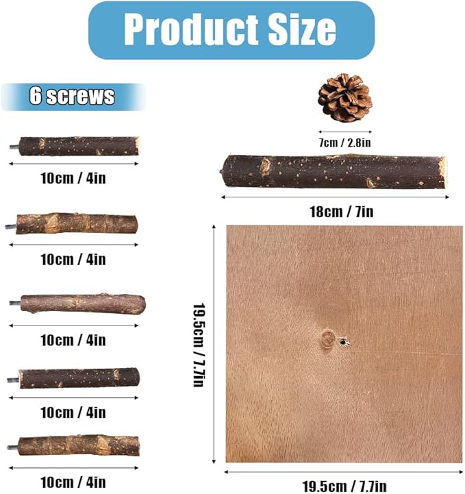 Bird Perch Stand, Portable Tabletop Bird Play Stand Parrot Training Perch for Parakeets Conures Lovebirds or Cockatiels