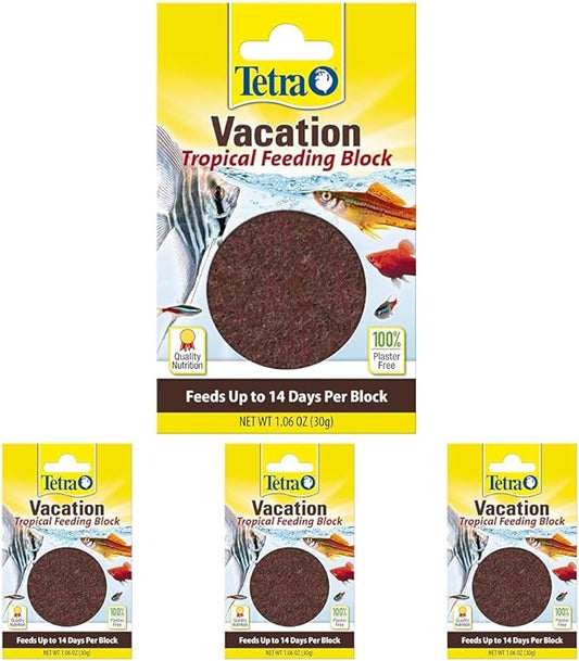 Tetra Weekend and Vacation Feeder Slow-Release Fish Food for Tropical Fish 1.06 Ounce (Pack of 4)