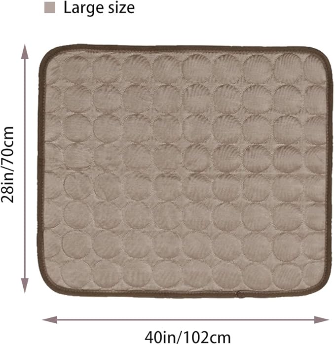 Washable Dog Cooling Mat Ice Silk Cooling Mat for Dogs Pet Self Cooling Pad Blanket Dog Cooling Pad for Indoor & Outdoor Car Seats