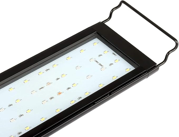 LED Aquarium Light, Full Spectrum Fish Tank Led Light with Aluminum Alloy Shell Extendable Brackets (12-18 in)