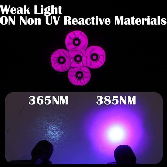 S5 UV Flashlight, Super Bright Black Light Flashlight with 5 LEDs, for UV Resin Curing, Rockhounding, Pet Urine Detecting, Scorpion Hunting (365NM)