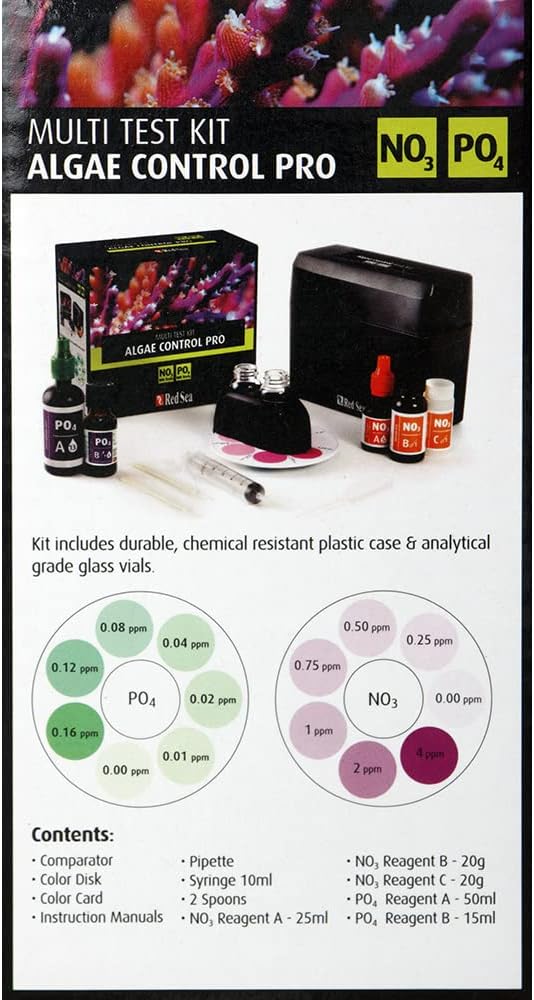 Red Sea Reef Care Algae Control Test Kit - Nitrate & Phosphate - 100 tests