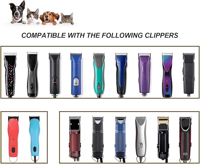 Size 40+10+30+15+7FC+5FC+4FC+3FC+5/8HT+3/4HT+T84+T10+5/8N Toe Blade kit,Pet Dog Grooming Clipper Stainless Steel Blade,Compatible with Andis/Oster A5,Wahl KM10 Series Clippers,13 Pack