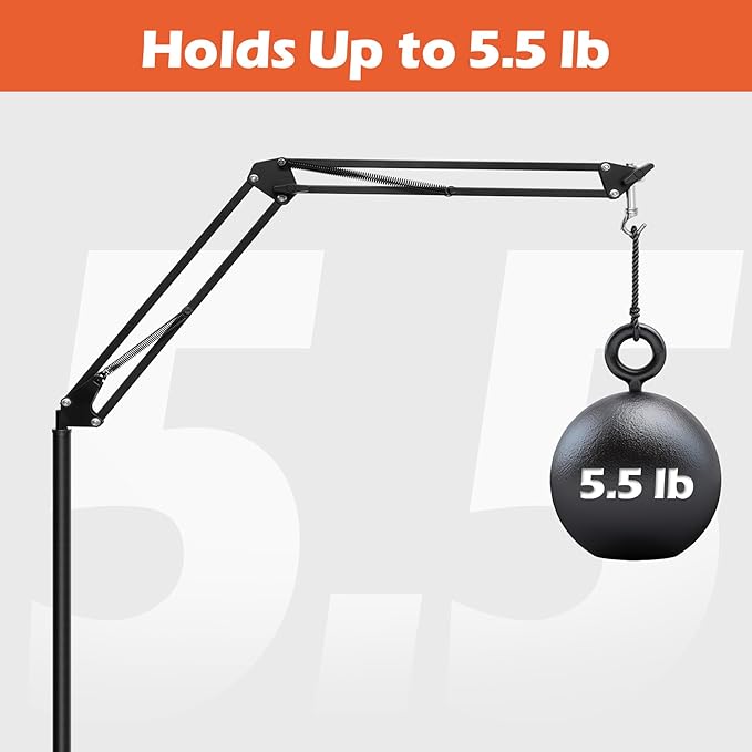 Reptile Lamp Stand Reptile Heat Lamp Stand with 360° Adjustable Swing Arm, 14-67.7 inch Metal Bracket Floor Light Holder Terrarium Heat Lamps for Bearded Dragon Turtles Snake Chicks Heating Light