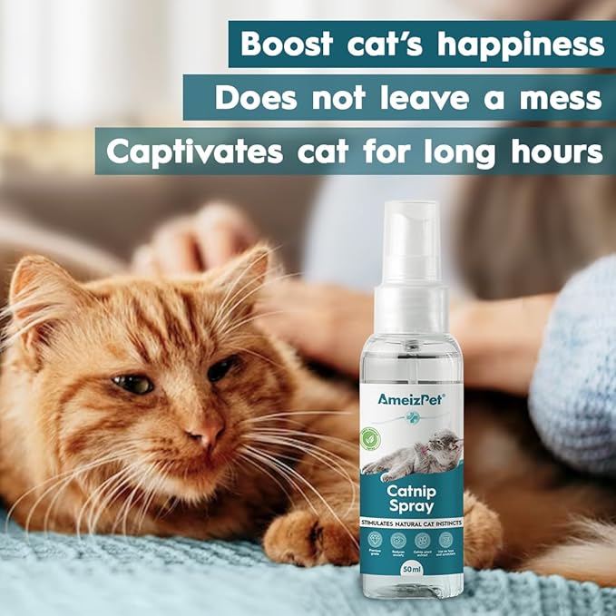 Catnip Spray for Cats, Cat Scratching Spray Mist, Transparent Cat & Kitten Behaviour Spray 50 ml (1.69 Oz)