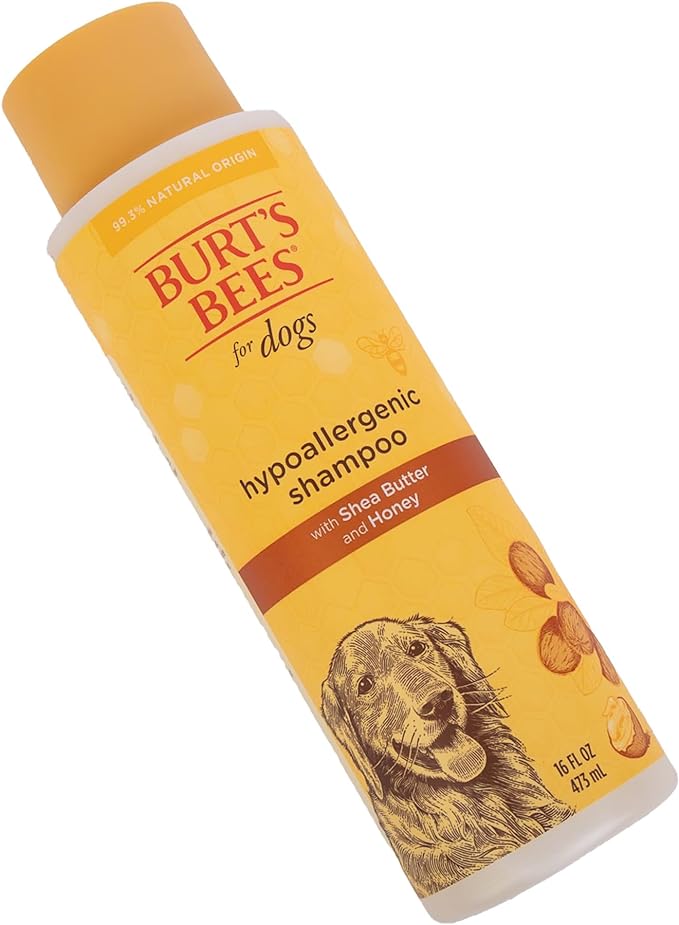 Burt's Bees for Pets Naturally Derived Hypoallergenic Dog Shampoo with Shea Butter and Honey - Shampoo for All Dogs and Puppies with Dry or Sensitive Skin - Made in the USA - 16 Ounces - 6 Pack