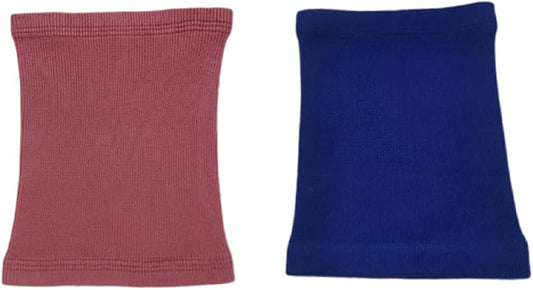 Dog Bonnet Ear Covers Pet Grooming Ear Cover Warmer Ear No Wrap Ear Flap Anxiety Hood for dogs Wine+Blue-M