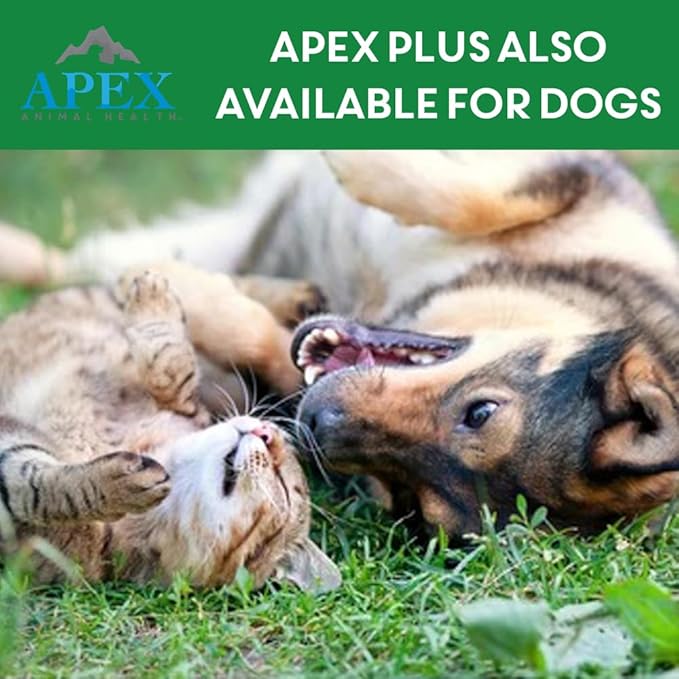 Apex Plus Flea Treatment for Cats, 1.5+ lbs | 3-Month Supply | Cat Flea and Tick Treatment Drops | 24-Hour Activation, Waterproof, 30-Day Protection