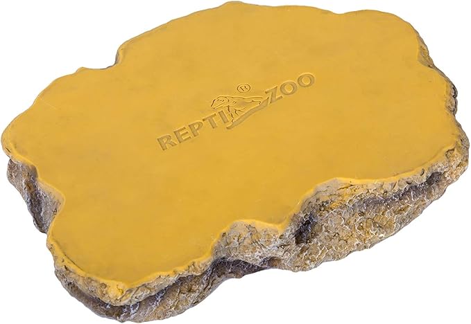 REPTIZOO Reptile Food Dish Terrarium Water Bowl Food Feeding Bowl for Reptile Amphibian Pets Large(8.8" x 6.5" x 1.5")