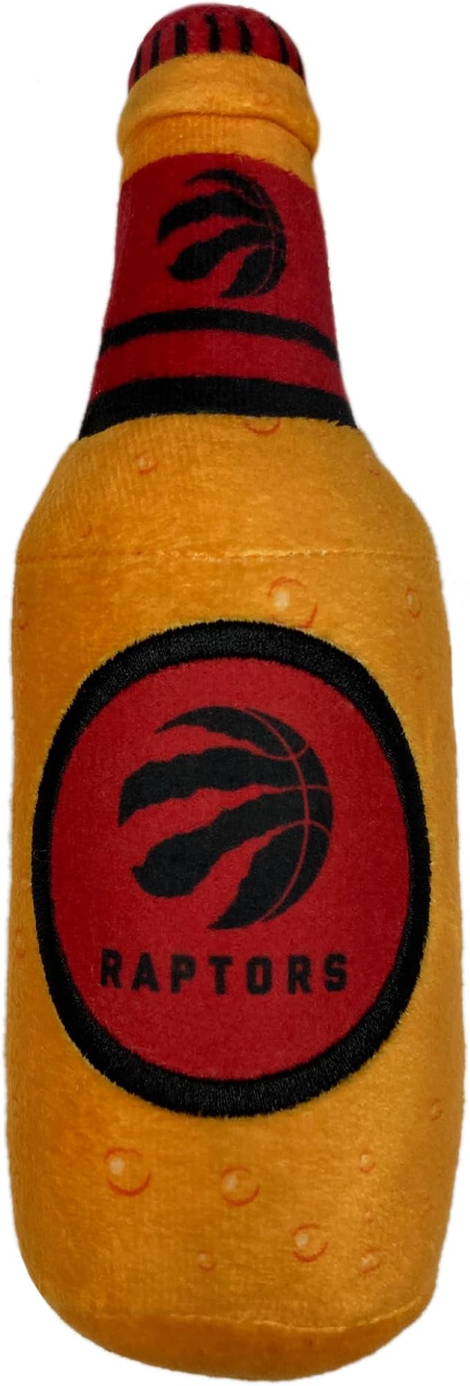 Pets First NBA Toronto Raptors Beer Bottle Plush Dog & CAT Squeak Toy - Cutest Stadium SODA Bottle Snack Plush Toy for Dogs & Cats with Inner Squeaker & Beautiful Basketball Team Name/Logo