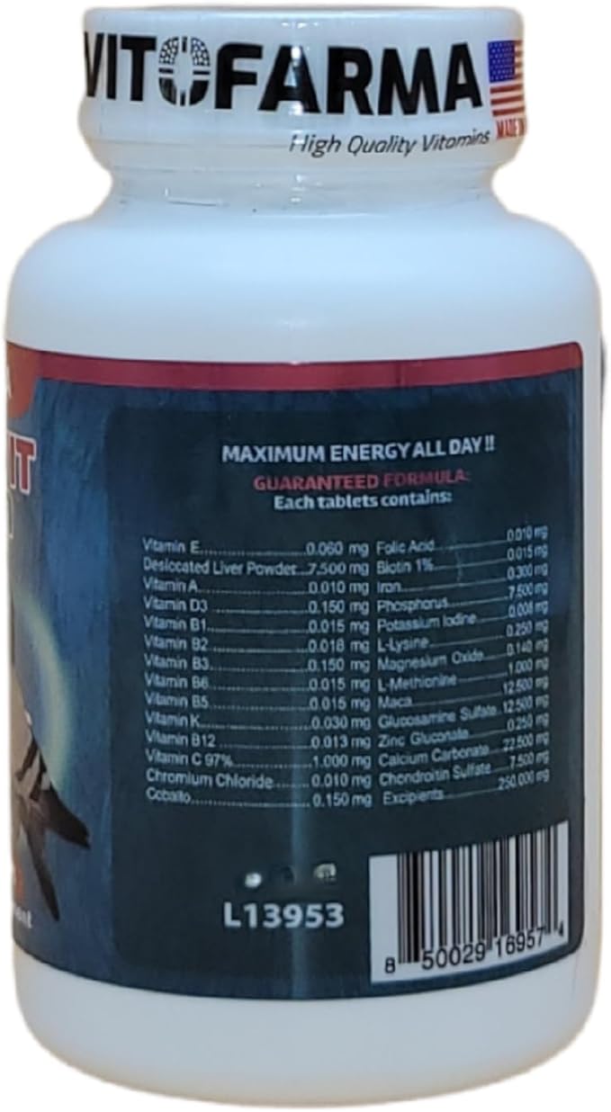 MULTIVIT Pigeon para palomas 100 Tabs Vitamins Minerals Aminoacids for Racing Pigeons Show Pigeons Rollers Supplement for Birds