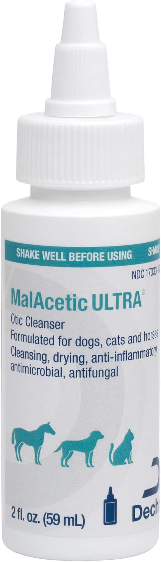 Otic Cleanser for Dogs, Cats and Horses, 2 oz