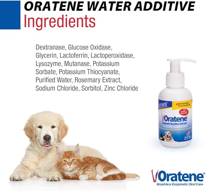 Zymox Oratene Enzymatic Brushless Oral Care Water Additive, 4oz