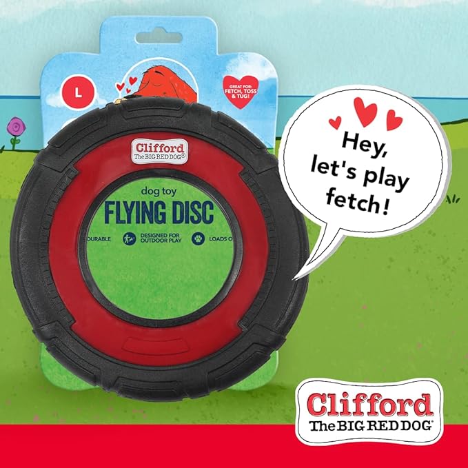 Clifford® Flying Disc Frisbee Dog Toy | 9.25" Durable Dog Frisbee | Quality, Strong Rubber Frisbee for Dogs for Fetch, Toss and Tug