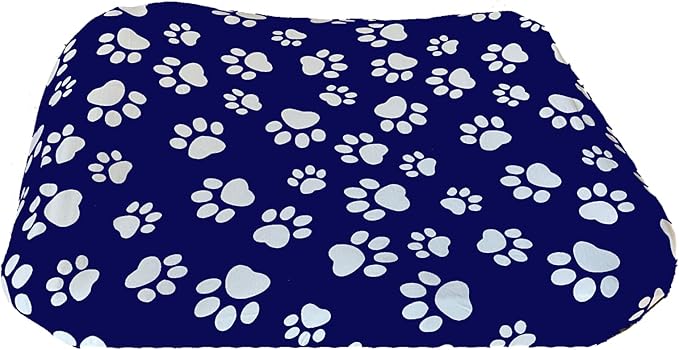 DUKE&LEFTY PetBed Slipcover-Stretch Soft Petbed Cover-Universal-Easy to Remove (Zipper Free)-Navy/Medium