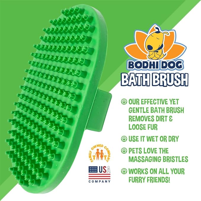 Bodhi Dog Shampoo Brush | Pet Shower & Bath Supplies for Cats & Dogs | Dog Bath Brush for Dog Grooming | Long & Short Hair Dog Scrubber for Bath | Dog Wash Brush