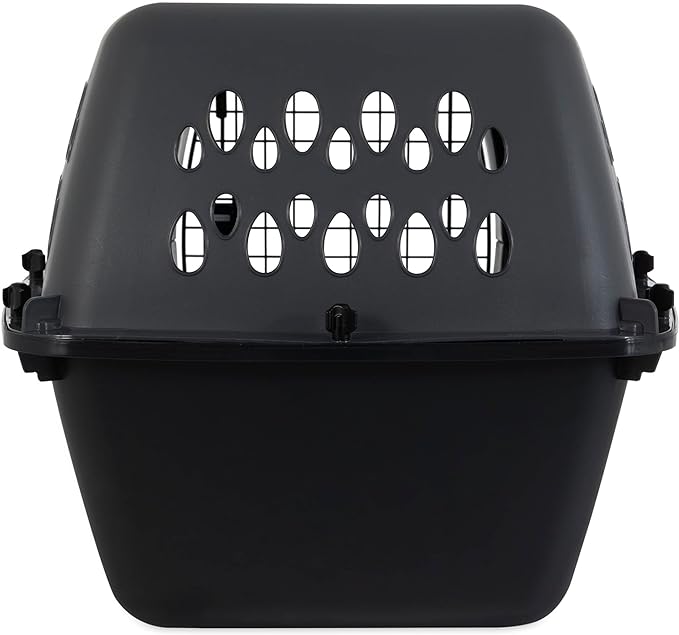 Petmate Pet Porter Dog Kennel 24", Dark Gray & Black, for Pets 15-20lbs, Made in USA