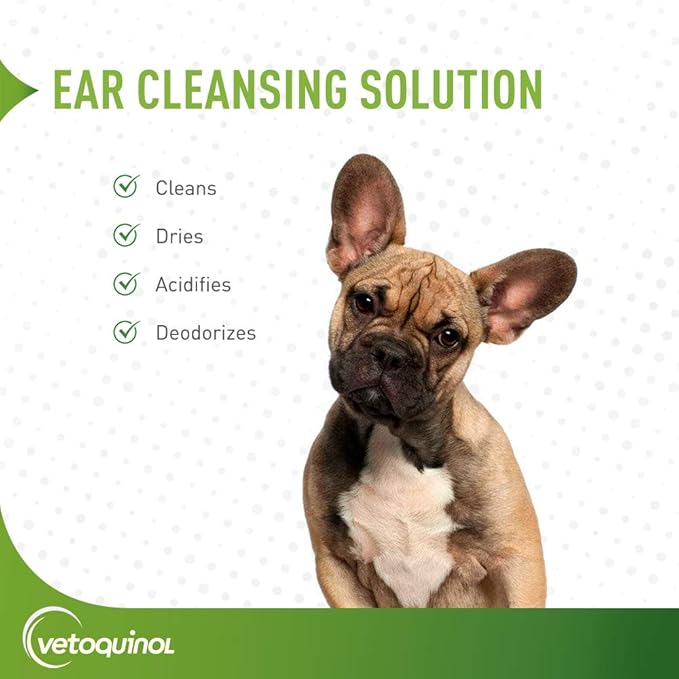 Vetoquinol Ear Cleansing Solution for Dogs and Cats, 128oz