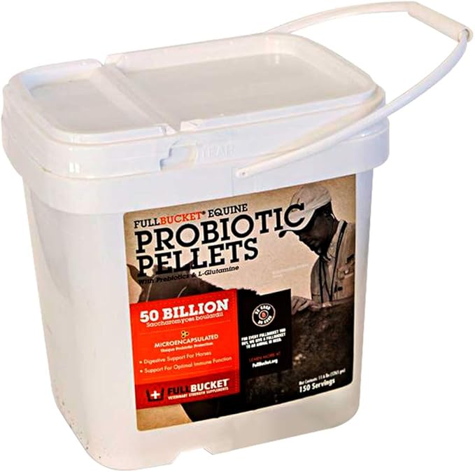 Equine Probiotic Pellets with Saccharomyces boulardii for Horses Under High Stress or for Horses with Ongoing Digestive Issues; 20x More Concentrated and 50 Billion CFUs - 150 Servings