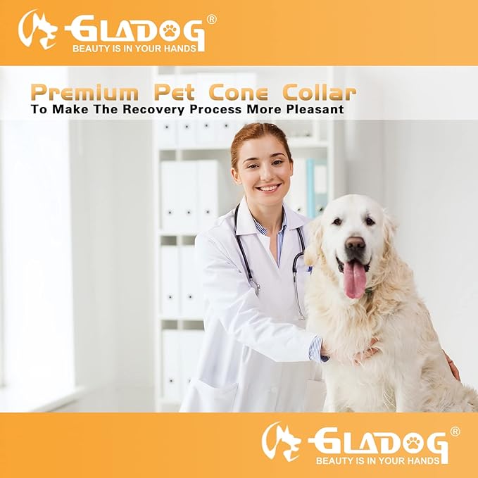 Soft Dog Cone Collar, 2 PCS (for Exact Size) Flexible Plastic Cone for Dogs After Surgery, Dog Recovery Collar, Adjustable E-Collar for Large/Medium/Small Dogs Cat, Comfy Elizabethan Collar (M)