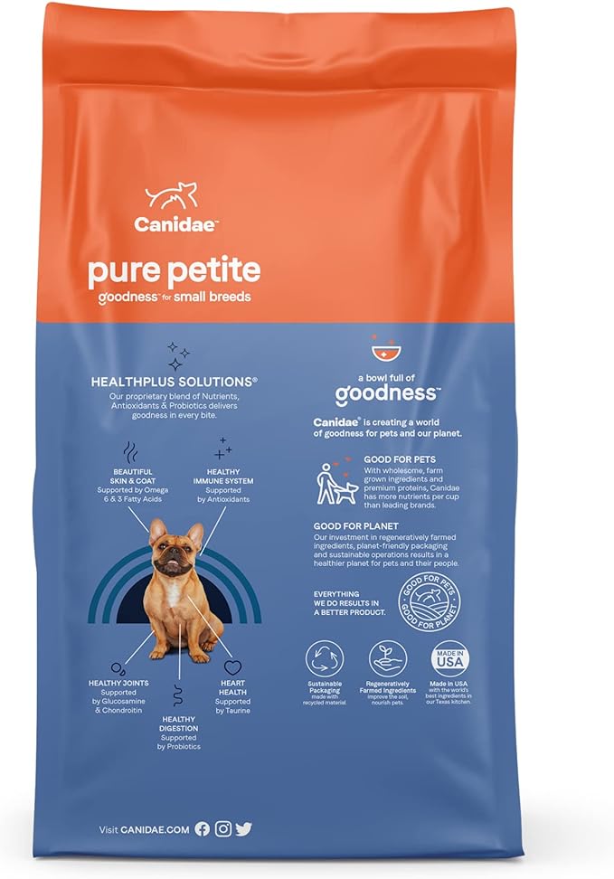 Canidae Pure Petite Freeze-Dried raw coated Recipe with Real Lamb Dog Dry 4 lbs.