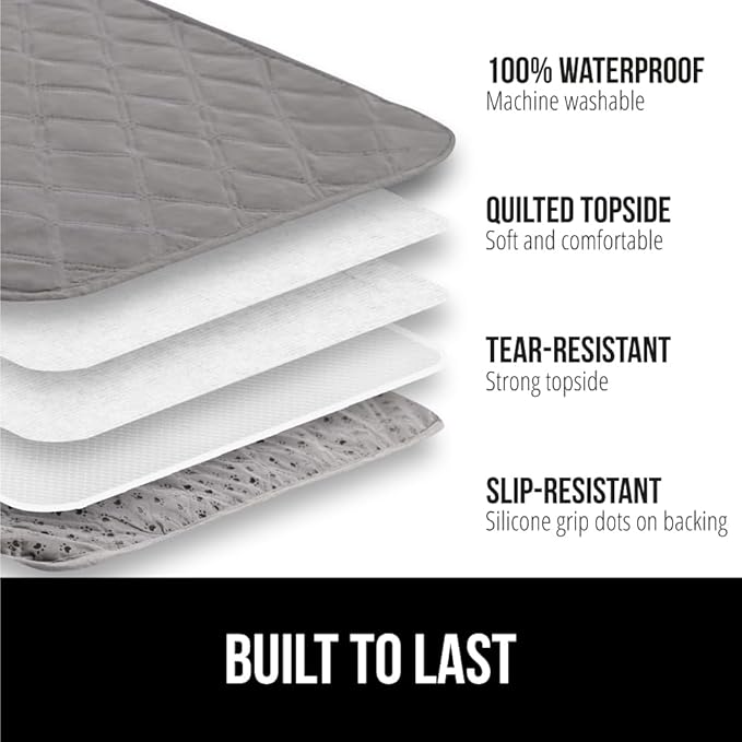 Gorilla Grip 100% Waterproof Dog Blanket 52x82, Pet Friendly Throw Essential for Medium Dogs, Tear and Slip Resistant Leakproof Washable Couch Cushion Protector Cover for Indoor Furniture, Charcoal