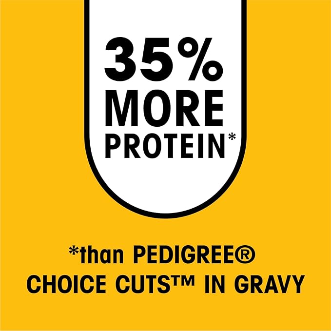 Pedigree High Protein Wet Dog Food Pouches, Variety Pack, 3.5 oz. Pouches,(Pack of 18)