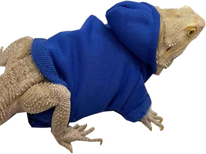 Lizard Hoodie Lizards Clothes for Bearded Dragon Geckos Reptiles Apparel Hand-Made Hoodies Skin Sweater Coat for Party