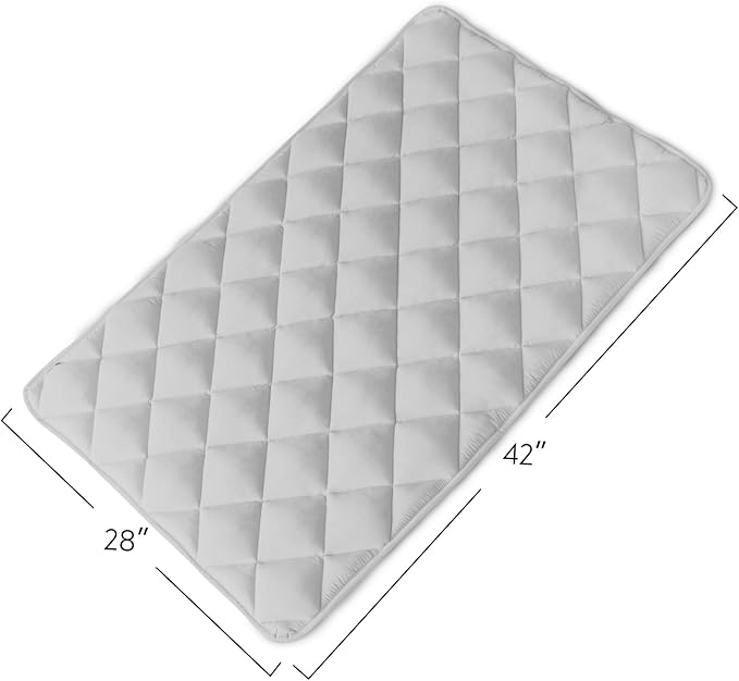 Dog Crate Pad 2 Pack (42" x 28"), Soft Dog Crate Mat with Anti-Slip Bottom, Machine Washable Kennel Pad, Crate Mats for Dog Cages, Dog Bed for Crate, Fits 42 Inch Dog Crate, Grey