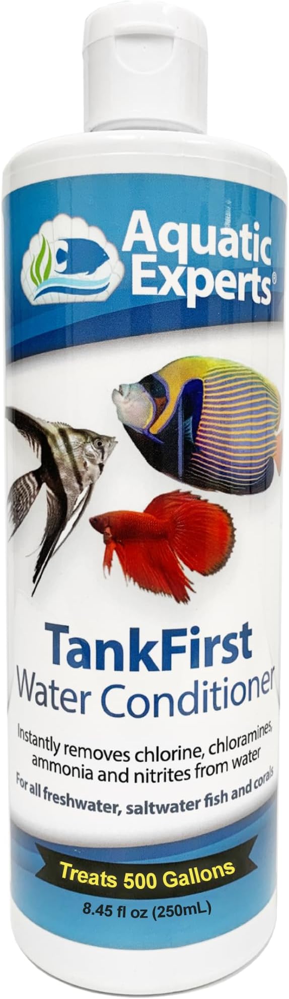 TankFirst Complete Aquarium Water Conditioner - Fish Water Conditioner, Instantly Removes Chlorine, Chloramines, and detoxifies Ammonia from Fish Tank (TankFirst Regular, 250 ml)