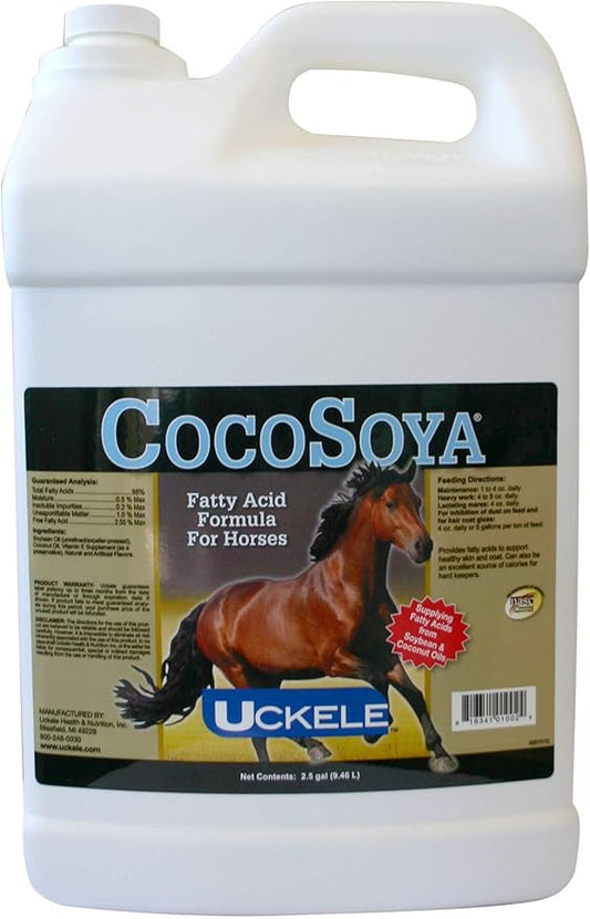 Uckele CocoSoya Oil Horse Supplement - Omega Fatty Acid Supplement for Horses - Equine Vitamin & Mineral Supplement - 2.5 gallons