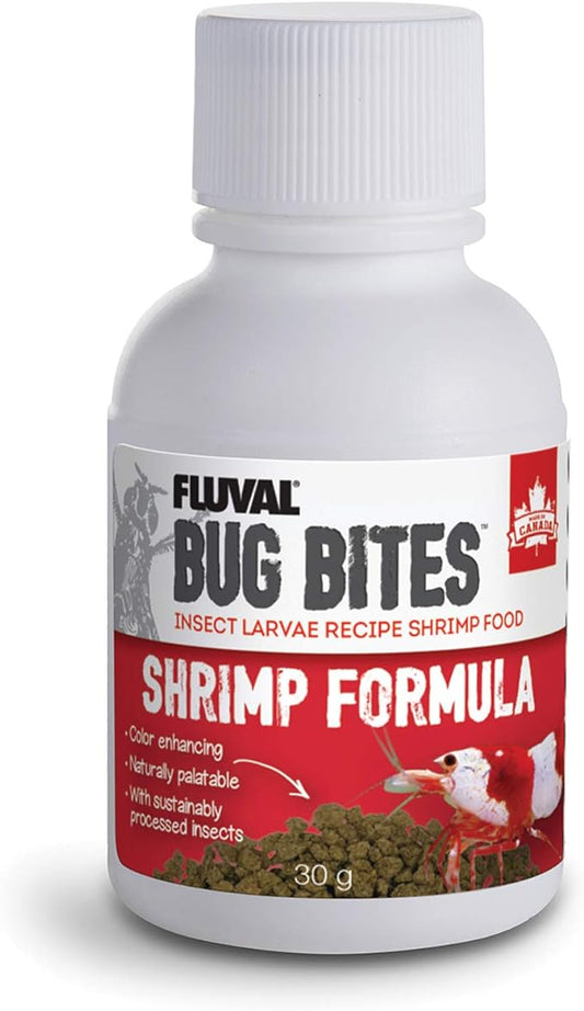 Fluval Bug Bites Fish Food for Shrimp, Granules for Small to Medium Sized Fish, 1.06 oz., A6931, Brown