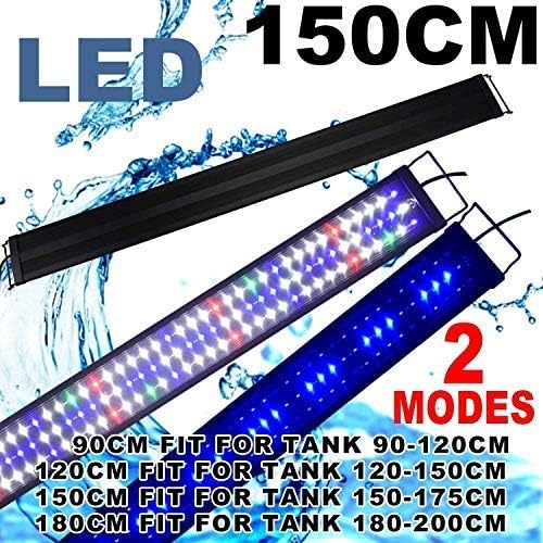 KZKR Upgraded Aquarium Light LED Full Spectrum 60-72 inch Hood Lamp for Freshwater Marine Plant 150-180 cm Multi-Color Decorations Light