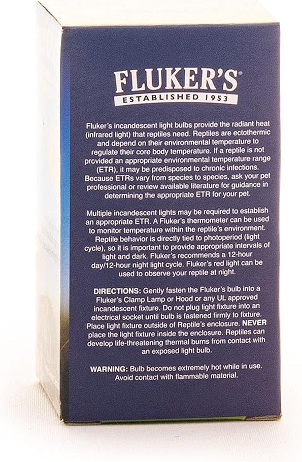 Fluker's Reptile Incandescent Blue Daylight Bulb for Reptiles and Amphibians, 25 Watt