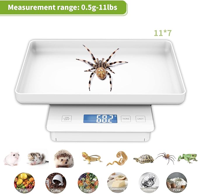 11lbs/0.1g Pet Scale for Small Animal, Whelping Scale, Guinea Pig Weighing Scale, High Precision 0.003oz, Suitable for All Newborn Pets, Kittens, Turtles,