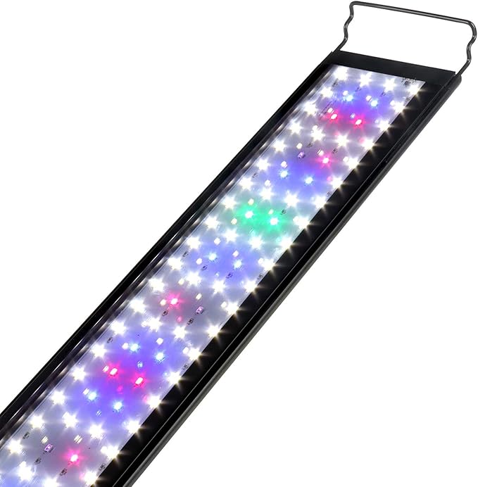 LED Aquarium Light, Full Spectrum Fish Tank Led Light with Aluminum Alloy Shell Extendable Brackets (30-36 in)