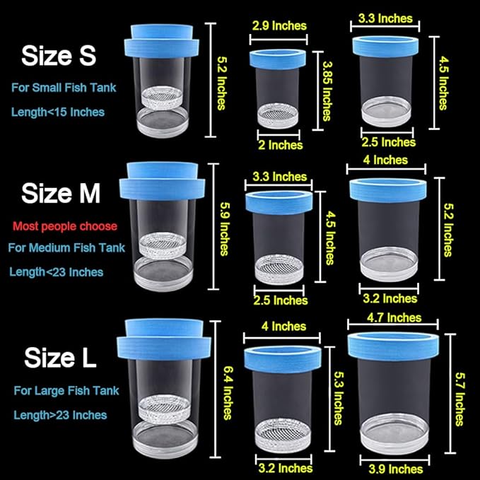 Floating Fish Breeding Isolation Box for Aquarium Tank Plastic Mesh Hatchery Incubator Breeder Box for Baby Fish Betta Shrimp Clownfish Guppy (Blue, Small)