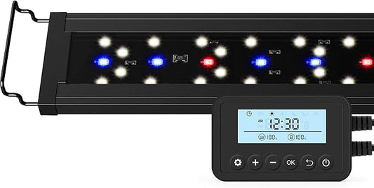 NICREW SkyLED Plus Aquarium Plant Light, Freshwater Fish Tank Light with Ramp Up and Dim Down, Spectrum Adjustable and Lighting Schedule Programmable with Controller, 36-48 Inches, 36 Watts