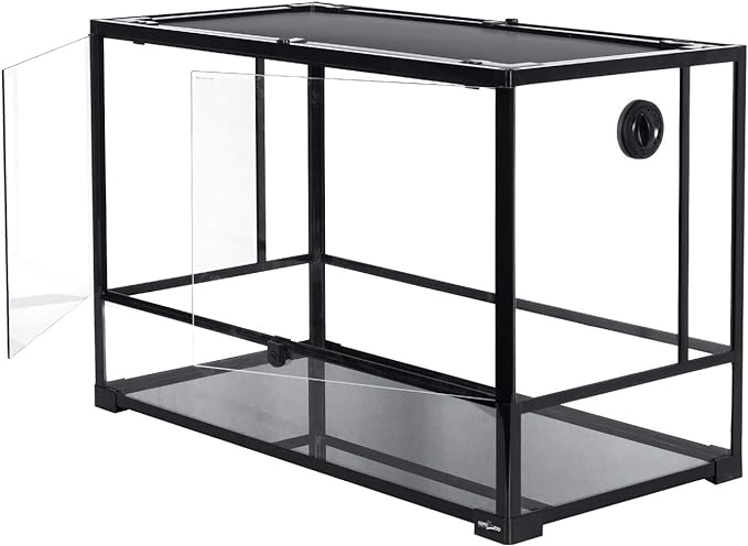 REPTI ZOO 67 Gallon Reptile Terrarium Reptile Large Glass Tank 2 in 1 Side TOP Screens Crested Gecko Tank Double Hinge Door Tortoise Tank Reptile Terrarium Lizard Tank Tree Frog Terrarium