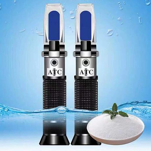 Salinity Refractometer for Seawater and Marine Fishkeeping Aquarium 0-100 Ppt with Automatic Temperature Compensation