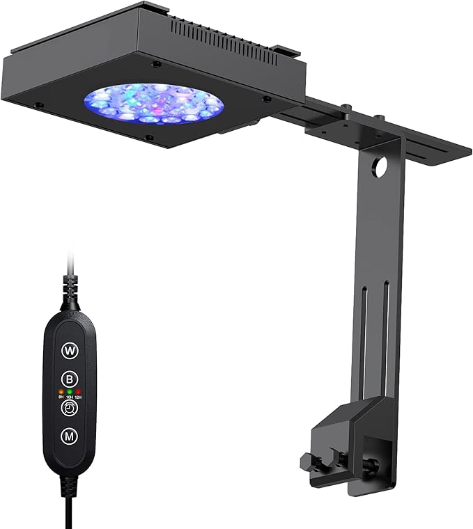 NICREW 30 Watts Aquarium LED Reef Light, Dimmable Full Spectrum Marine LED for Saltwater Coral Fish Tanks