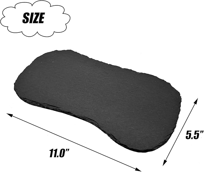 Tfwadmx Reptile Basking Platform,11''x5.5'' Tortoise Rock Plate Feeding Food Bowl Dish Feeding Slate Turtle Bathing Resting Platform for Lizard Gecko Bearded Dragon Chameleon Snake Frog