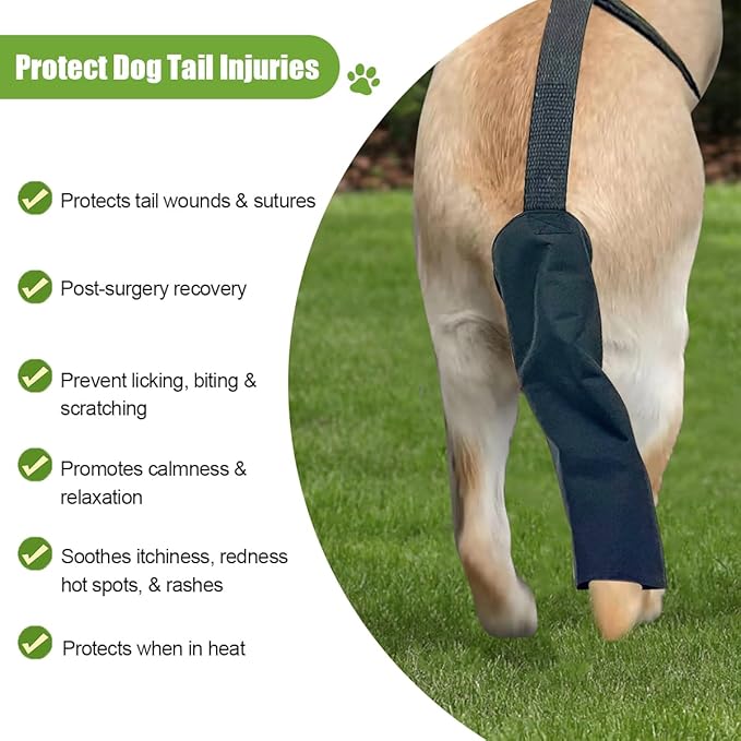 Dog Tail Protector Bag Dogs Tail Guard Sleeve Wound Heal Protector for Pets Animals Dog Happy Tail Syndrome