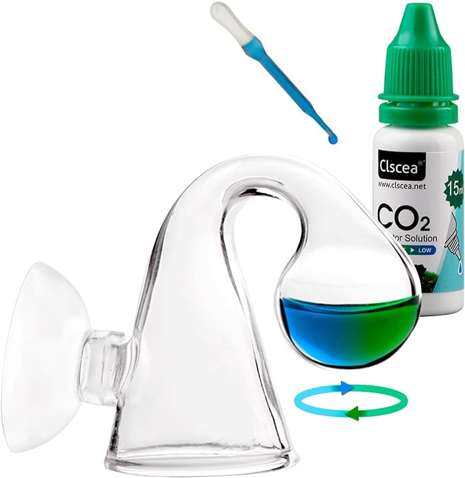 Aquarium CO2 Drop Checker CO2 Indicator (Glass Checker+15ml)