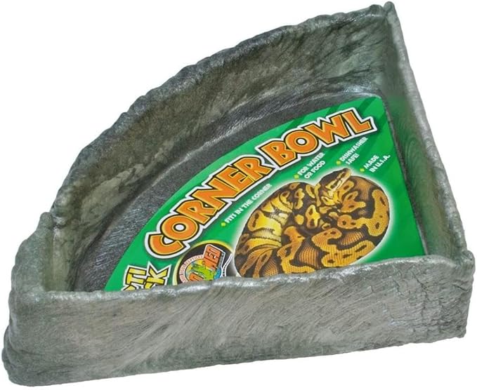 Zoo Med Reptile Rock Corner Water Dish, Large - Assorted colors