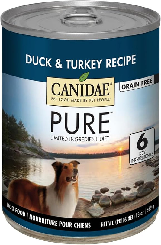 CANIDAE® PURE Duck & Turkey Recipe Dog Wet (12) 13 oz., Blue