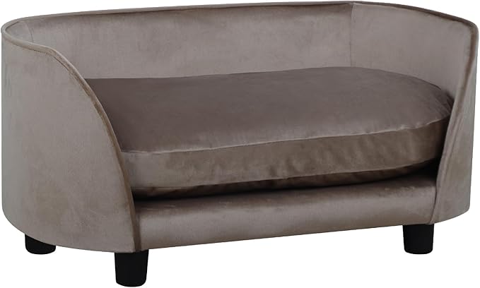 Dog Sofas and Chairs for Small Pet/Cat Sofa Chair with Velvet Fabric/Pet Sofa Bed with Comfortable Washable Cushion/Dog Bed for for Small Dog Rest Using (Brown)